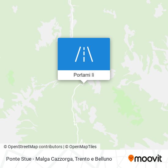 Mappa Ponte Stue - Malga Cazzorga