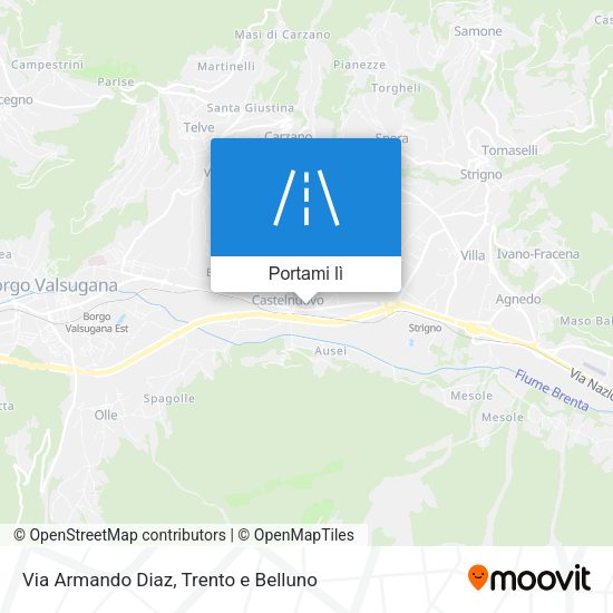 Mappa Via Armando Diaz