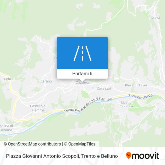 Mappa Piazza Giovanni Antonio Scopoli