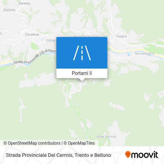 Mappa Strada Provinciale Del Cermis