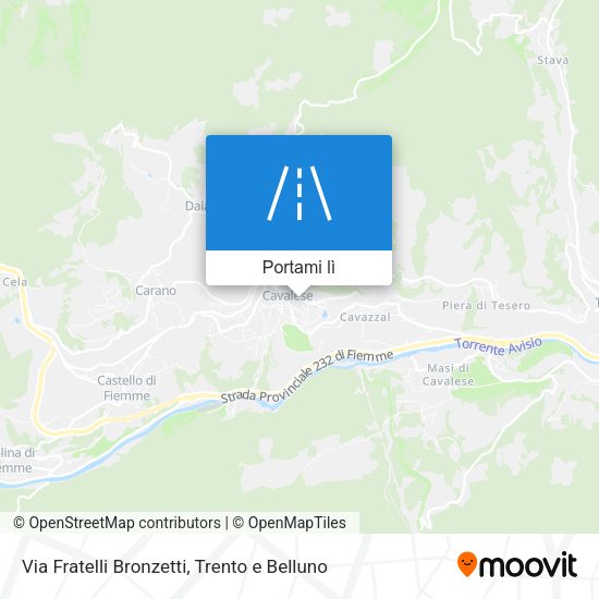 Mappa Via Fratelli Bronzetti