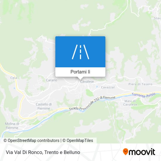 Mappa Via Val Di Ronco