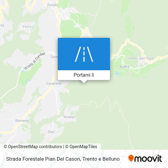 Mappa Strada Forestale Pian Del Cason