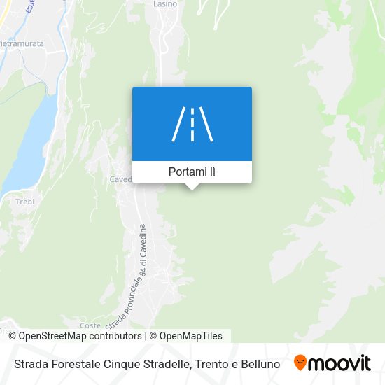 Mappa Strada Forestale Cinque Stradelle