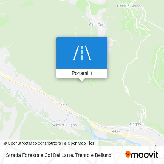 Mappa Strada Forestale Col Del Latte