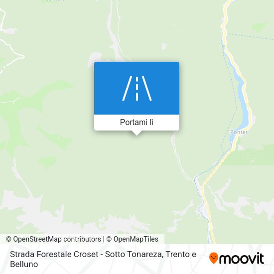 Mappa Strada Forestale Croset - Sotto Tonareza