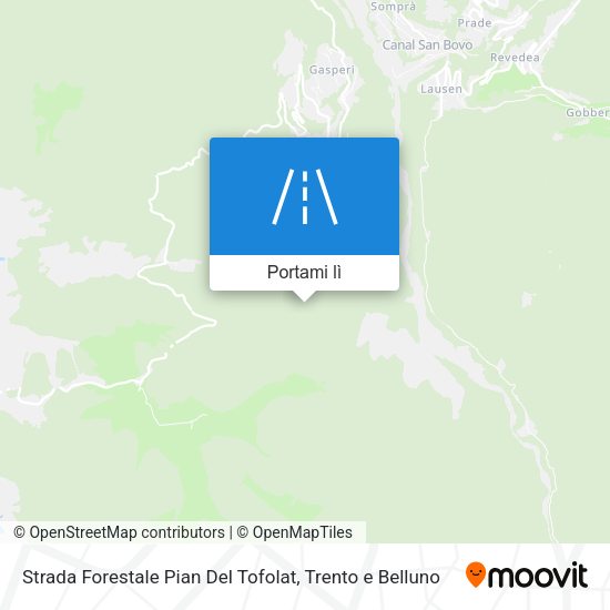 Mappa Strada Forestale Pian Del Tofolat