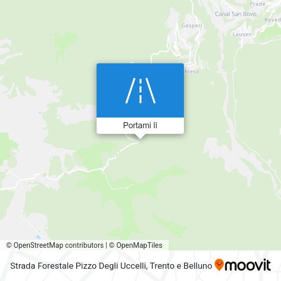 Mappa Strada Forestale Pizzo Degli Uccelli
