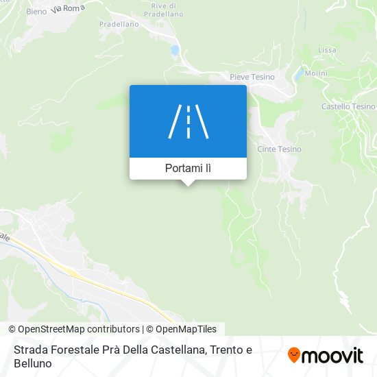 Mappa Strada Forestale Prà Della Castellana