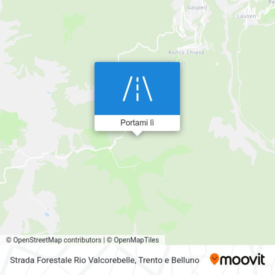 Mappa Strada Forestale Rio Valcorebelle