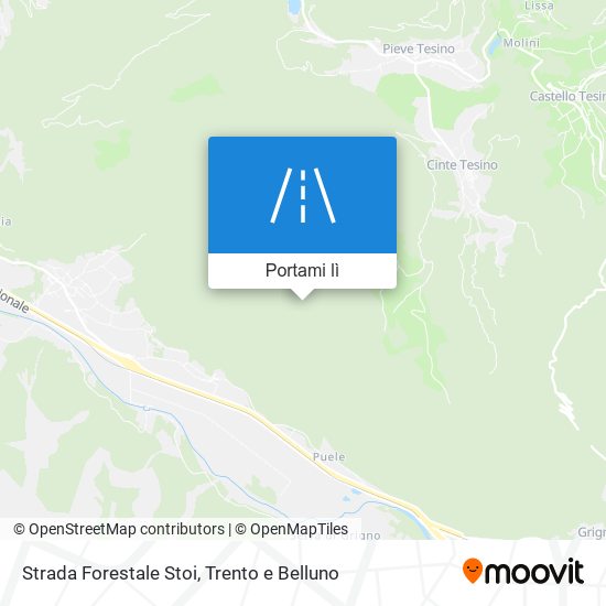 Mappa Strada Forestale Stoi