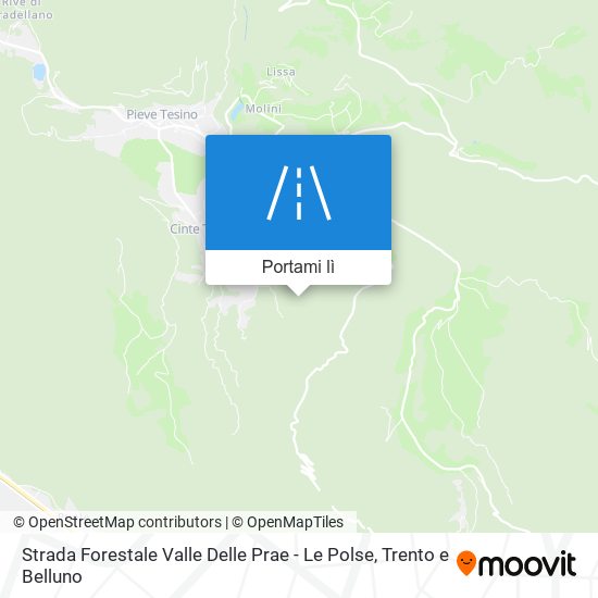 Mappa Strada Forestale Valle Delle Prae - Le Polse