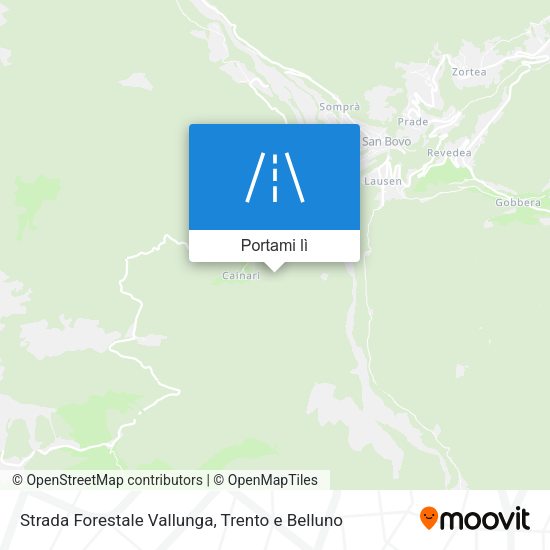Mappa Strada Forestale Vallunga
