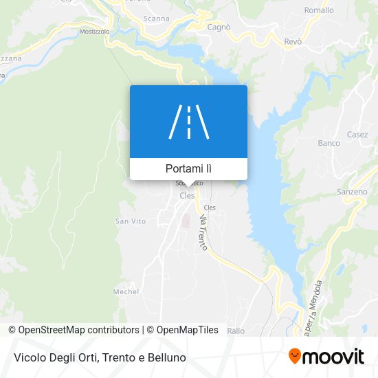 Mappa Vicolo Degli Orti