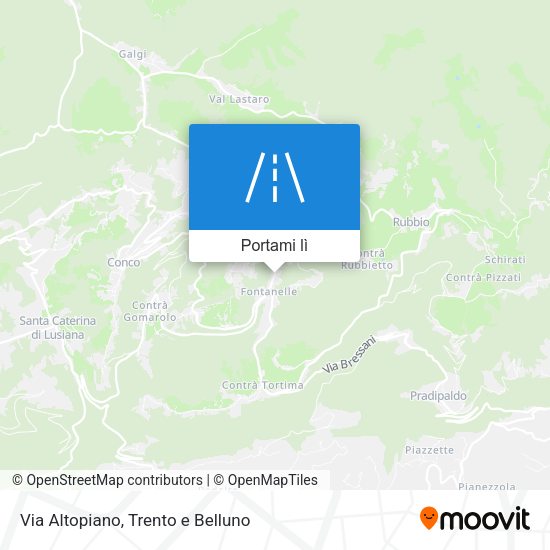 Mappa Via Altopiano