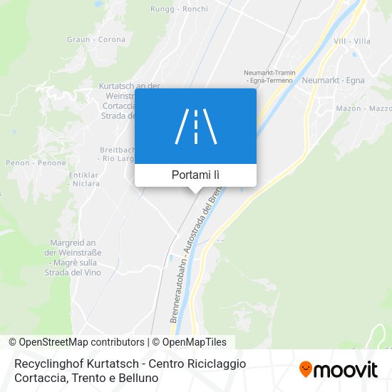 Mappa Recyclinghof Kurtatsch - Centro Riciclaggio Cortaccia