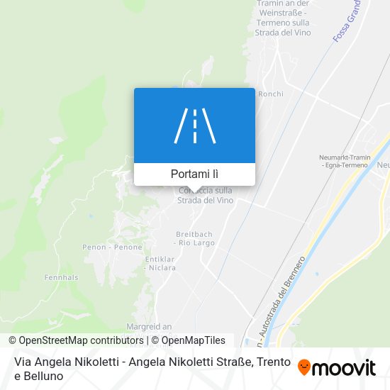 Mappa Via Angela Nikoletti - Angela Nikoletti Straße