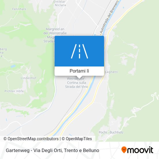 Mappa Gartenweg - Via Degli Orti