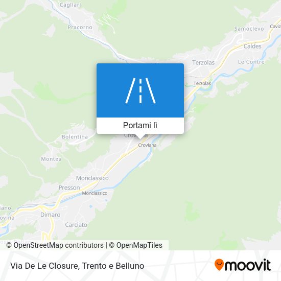 Mappa Via De Le Closure