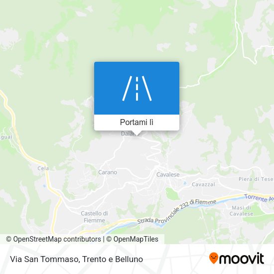 Mappa Via San Tommaso
