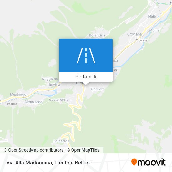 Mappa Via Alla Madonnina