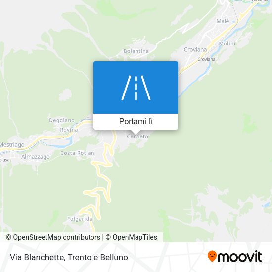 Mappa Via Blanchette