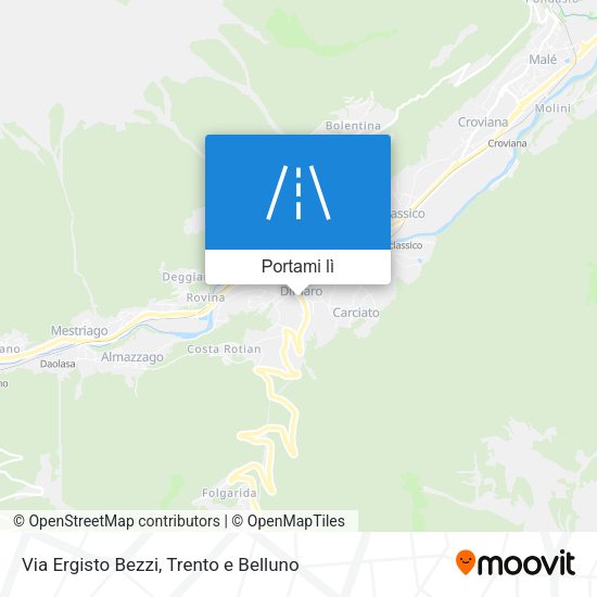Mappa Via Ergisto Bezzi
