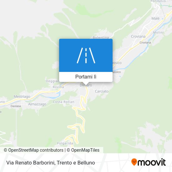 Mappa Via Renato Barborini