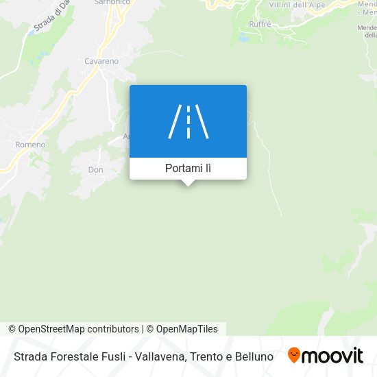 Mappa Strada Forestale Fusli - Vallavena