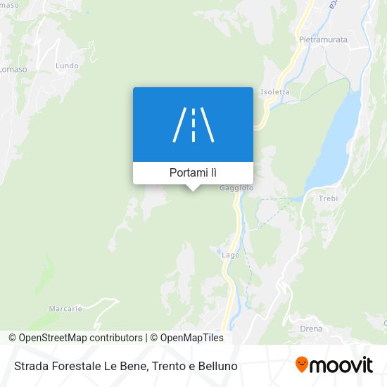 Mappa Strada Forestale Le Bene