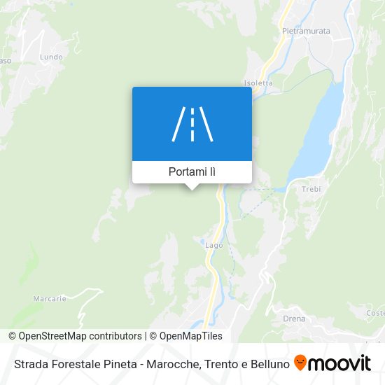 Mappa Strada Forestale Pineta - Marocche