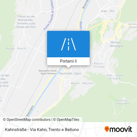 Mappa Kahnstraße - Via Kahn
