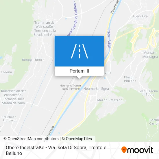 Mappa Obere Inselstraße - Via Isola Di Sopra