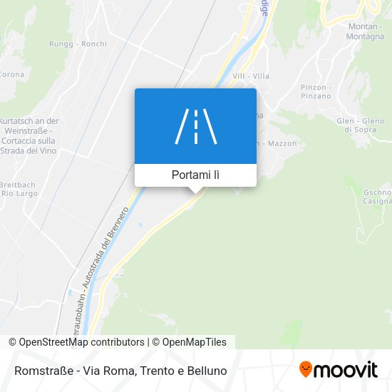 Mappa Romstraße - Via Roma