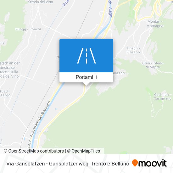 Mappa Via Gänsplätzen - Gänsplätzenweg