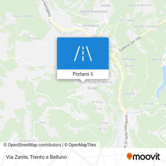 Mappa Via Zante