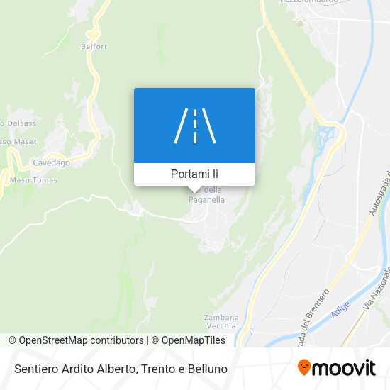 Mappa Sentiero Ardito Alberto