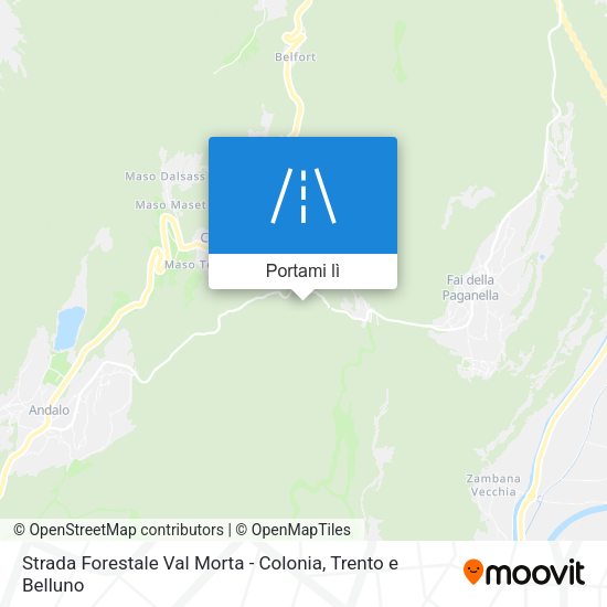 Mappa Strada Forestale Val Morta - Colonia