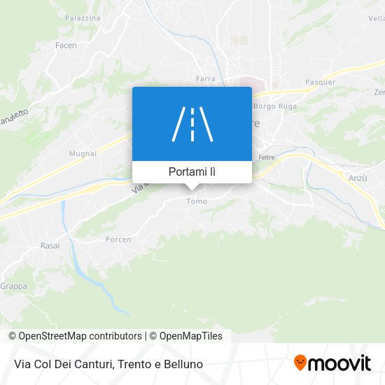 Mappa Via Col Dei Canturi