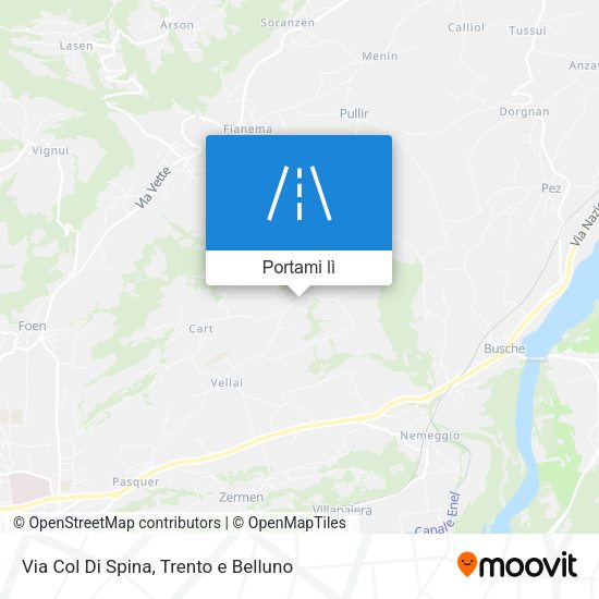 Mappa Via Col Di Spina