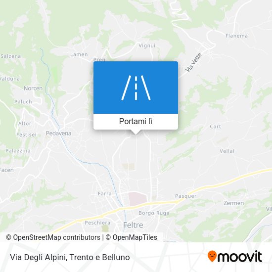 Mappa Via Degli Alpini