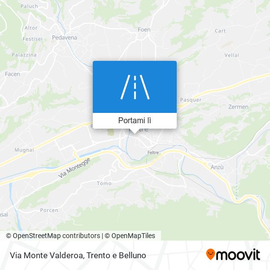 Mappa Via Monte Valderoa