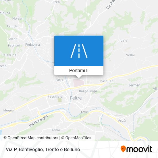 Mappa Via P. Bentivoglio