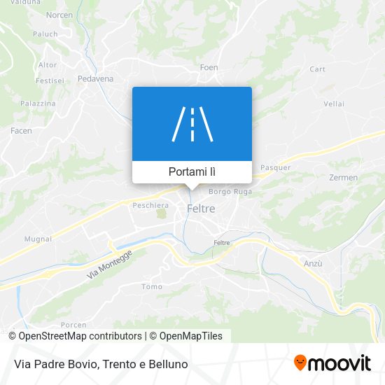 Mappa Via Padre Bovio