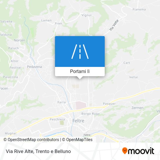 Mappa Via Rive Alte