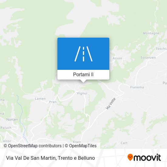Mappa Via Val De San Martin