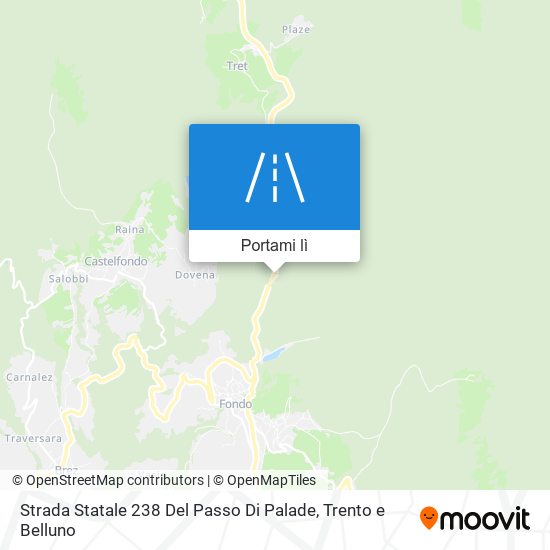 Mappa Strada Statale 238 Del Passo Di Palade