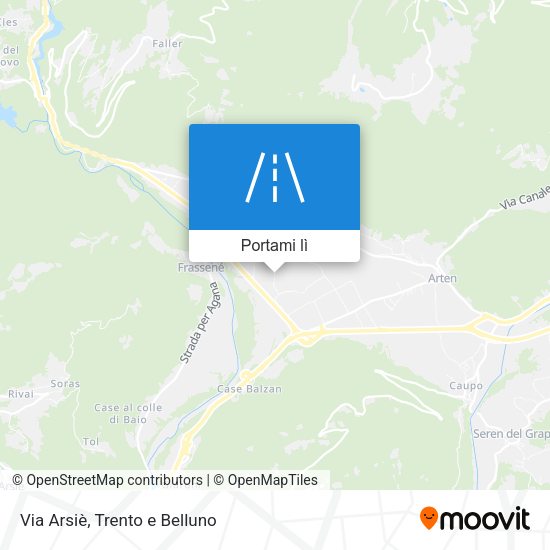 Mappa Via Arsiè