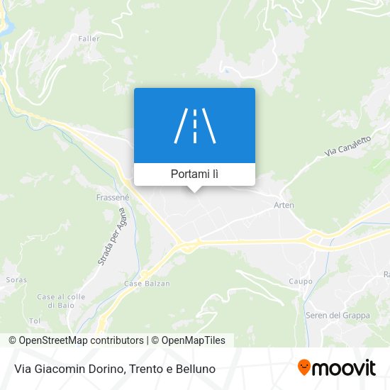 Mappa Via Giacomin Dorino