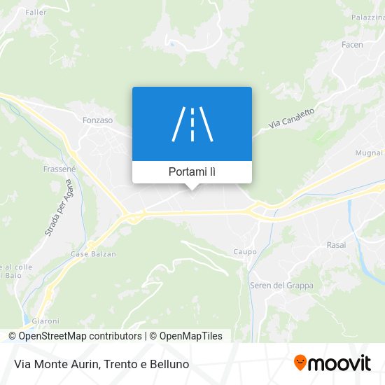 Mappa Via Monte Aurin
